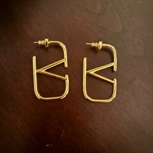 Gold V Earrings